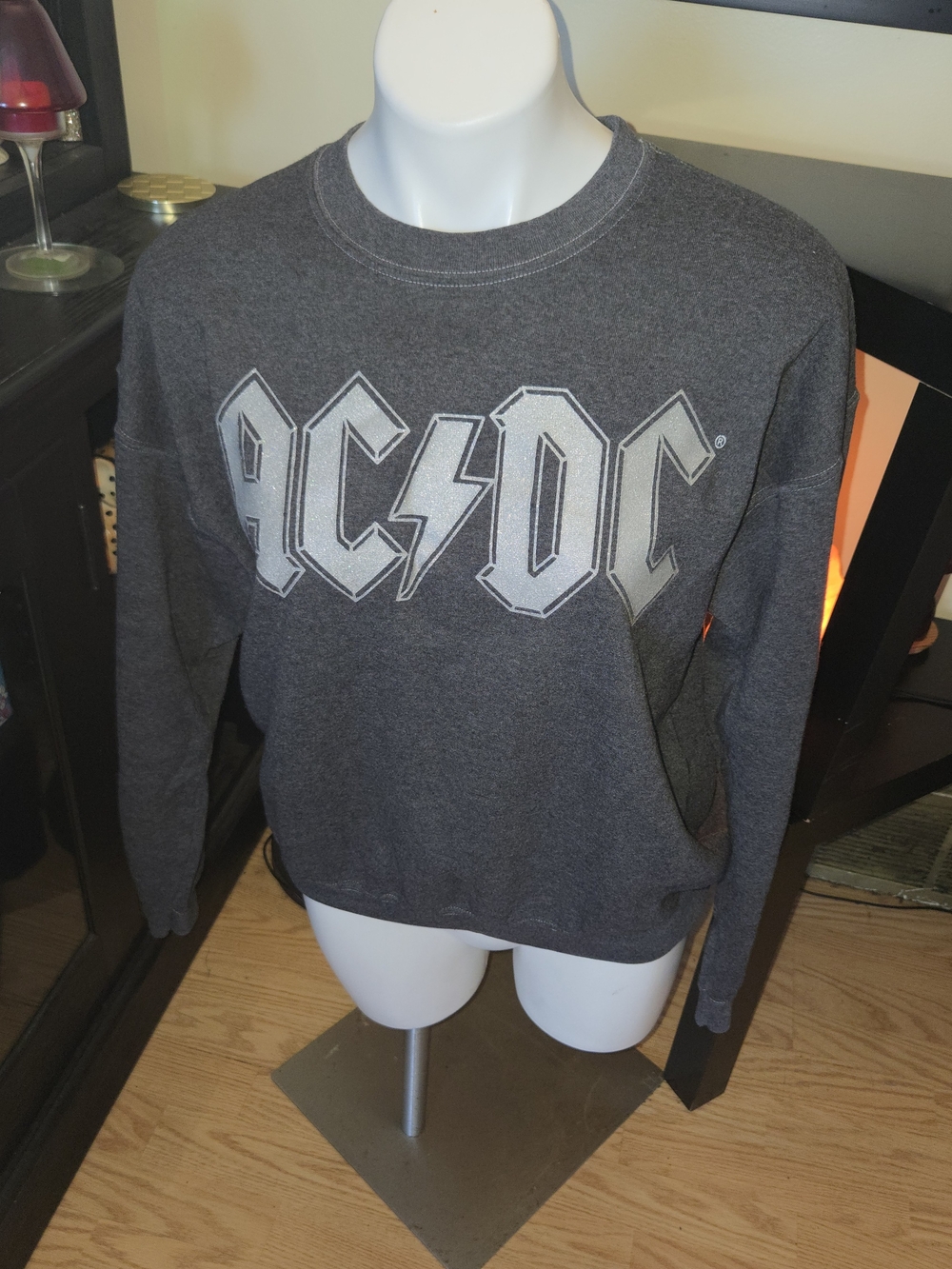 ⚡ **AC/DC Dark Gray Crewneck Sweatshirt** ⚡